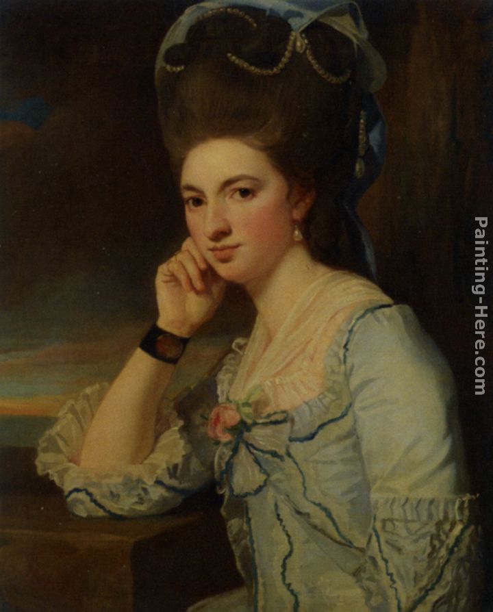 Portrait of a Lady painting - George Romney Portrait of a Lady art painting
